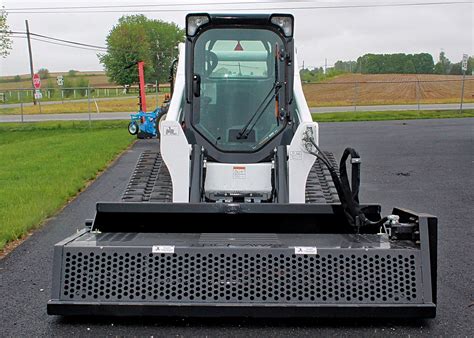 gravel rake for skid steer|power rake for skid steer.